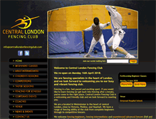 Tablet Screenshot of centrallondonfencingclub.com